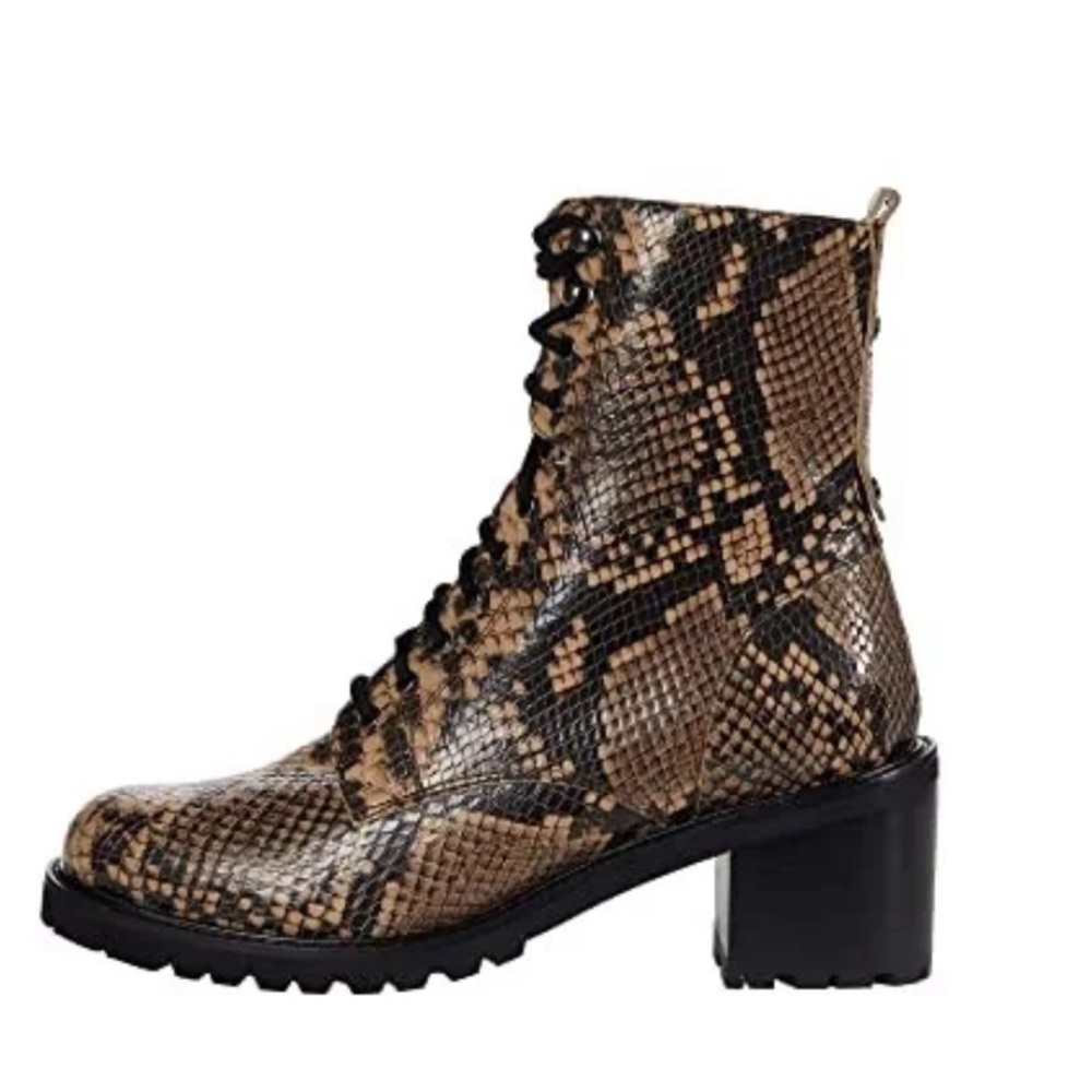 Seychelles Irresistible Python combat boots